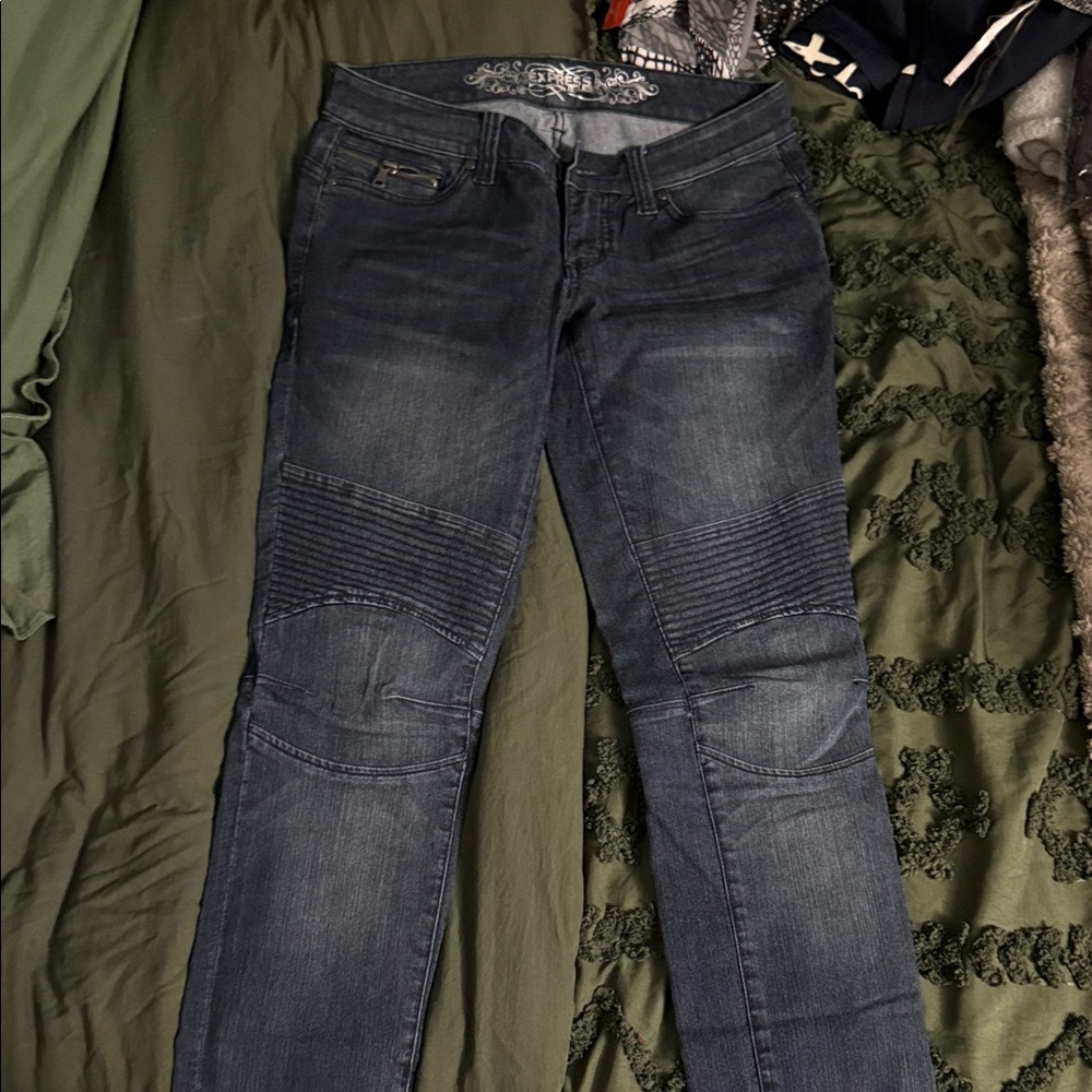 Dark Blue Moto Women's Jeans